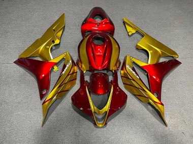 Red & Gold 2007-2008 Honda CBR600RR Fairings Factory