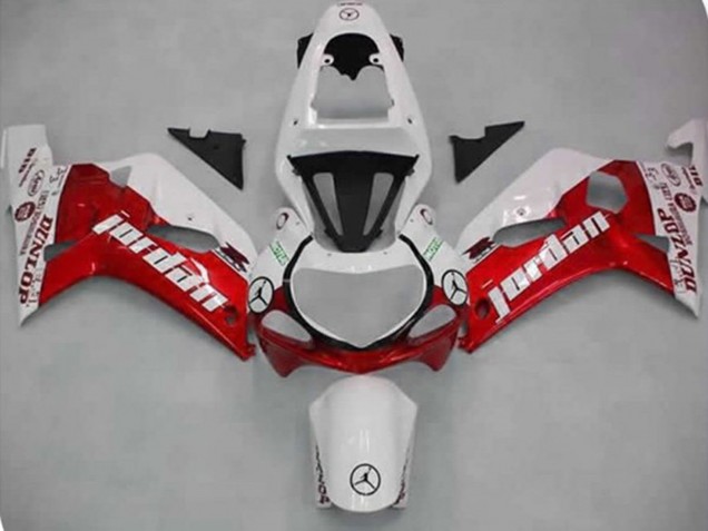 Red Jordan 2001-2003 Suzuki GSXR 600-750 Fairings Factory Red Jordan 2001-2003 Suzuki GSXR 600-750 Fairings Factory