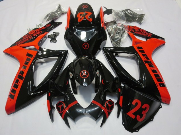 Red Jordan 2006-2007 Suzuki GSXR 600-750 Fairings Factory Red Jordan 2006-2007 Suzuki GSXR 600-750 Fairings Factory