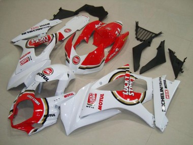 Red Lucky Strike 2007-2008 Suzuki GSXR 1000 Fairings Factory