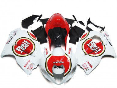 Red Lucky Strike Style 1997-2007 Suzuki GSXR 1300 Fairings Factory