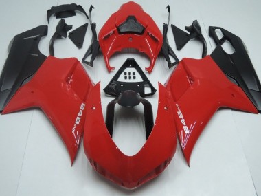 Red Matte Black 2007-2012 Ducati 848 1098 1198 Fairings Factory