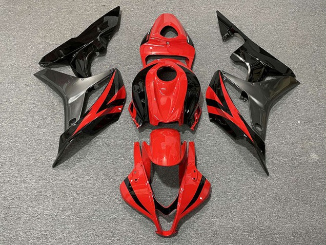 Red OEM Style & Grey 2007-2008 Honda CBR600RR Fairings Factory Red OEM Style & Grey 2007-2008 Honda CBR600RR Fairings Factory