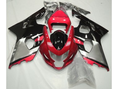 Red Silver and Black 2004-2005 Suzuki GSXR 600-750 Fairings Factory