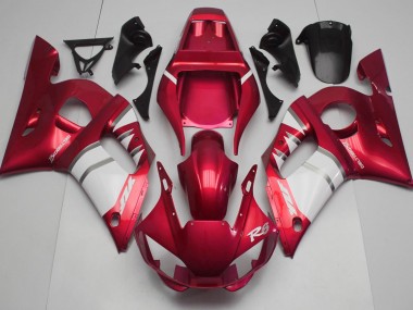 Red & White 1998-2002 Yamaha R6 Fairings Factory