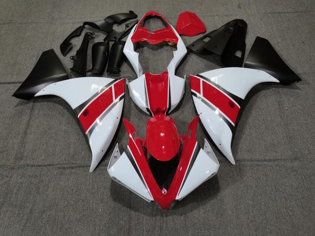 Red White 2009-2012 Yamaha R1 Fairings Factory Red White 2009-2012 Yamaha R1 Fairings Factory