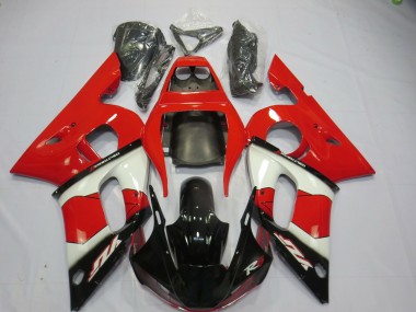 Red White and Black 1998-2002 Yamaha R6 Fairings Factory