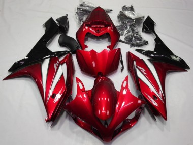 Red White and Black 2007-2008 Yamaha R1 Fairings Factory