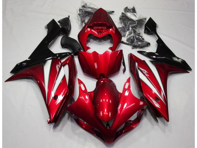 Red White and Black 2007-2008 Yamaha R1 Fairings Factory Red White and Black 2007-2008 Yamaha R1 Fairings Factory