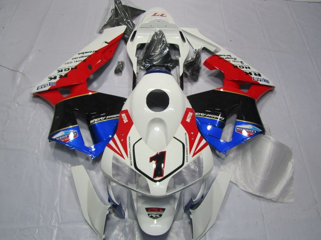 Red White Black and Blue 2003-2004 Honda CBR600RR Fairings Factory Red White Black and Blue 2003-2004 Honda CBR600RR Fairings Factory