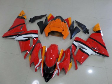 Red White Pink 2004-2005 Kawasaki ZX10R Fairings Factory