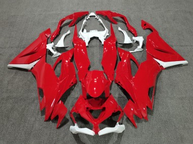 Red with White 2019-2020 Kawasaki ZX6R Fairings Factory