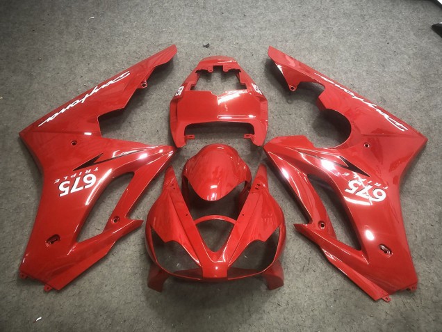 Red with White Decals 2006-2008 Triumph Daytona 675 Fairings Factory Red with White Decals 2006-2008 Triumph Daytona 675 Fairings Factory