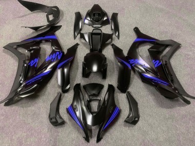 Satin Black & Blue 2016-2019 Kawasaki ZX10R Fairings Factory