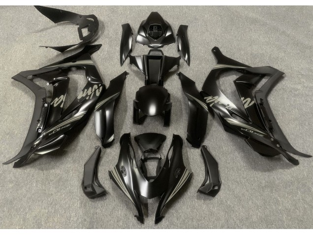 Satin Black & Grey 2016-2019 Kawasaki ZX10R Fairings Factory Satin Black & Grey 2016-2019 Kawasaki ZX10R Fairings Factory