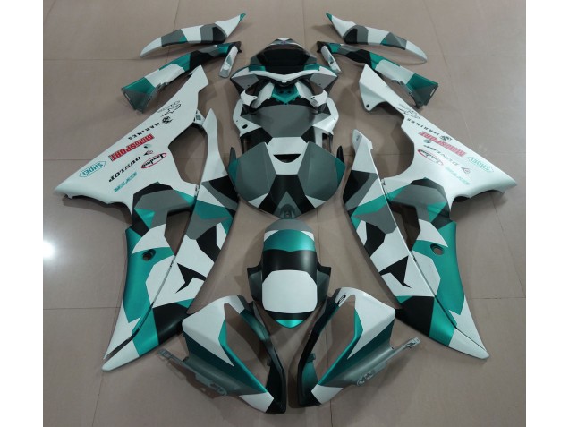 Seafoam Green Snow Camo 2008-2016 Yamaha R6 Fairings Factory Seafoam Green Snow Camo 2008-2016 Yamaha R6 Fairings Factory
