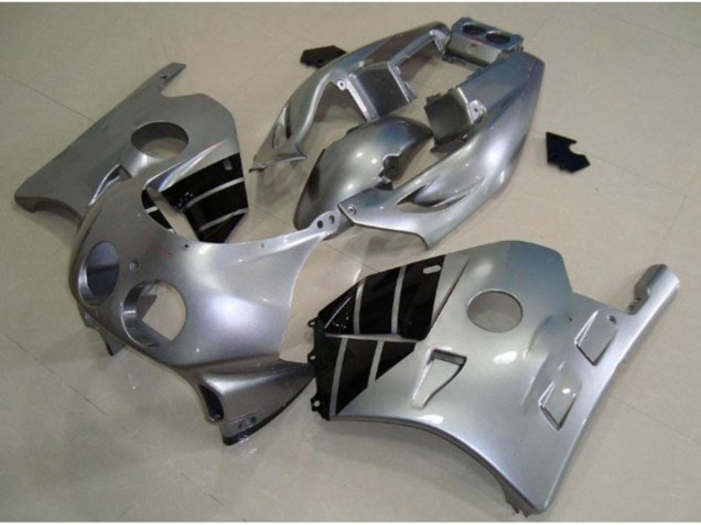 Silver and Black 1990-1998 Honda CBR250RR Fairings Factory