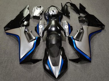 Silver and Black & Blue 2017-2019 Honda CBR1000RR Fairings Factory