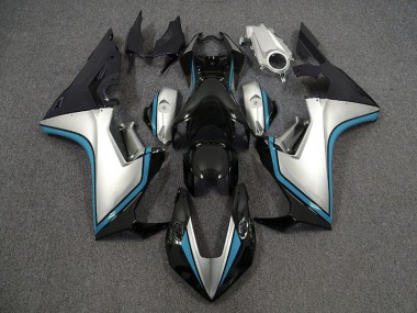 Silver and Black & Light Blue 2017-2019 Honda CBR1000RR Fairings Factory