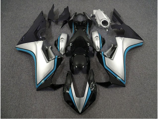 Silver and Black & Light Blue 2017-2019 Honda CBR1000RR Fairings Factory Silver and Black & Light Blue 2017-2019 Honda CBR1000RR Fairings Factory