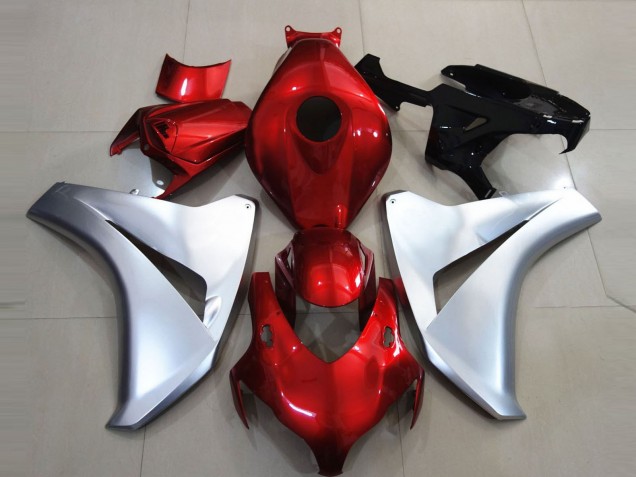 Silver and Candy Apple 2008-2011 Honda CBR1000RR Fairings Factory Silver and Candy Apple 2008-2011 Honda CBR1000RR Fairings Factory
