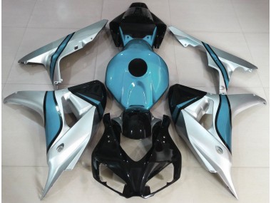 Silver and Light Blue Custom 2006-2007 Honda CBR1000RR Fairings Factory