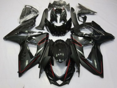 Silver Black and Red 2009-2016 Suzuki GSXR 1000 Fairings Factory