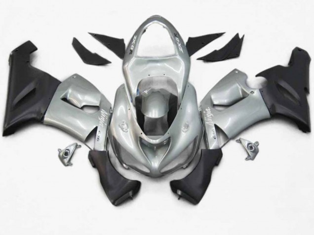 Silver Black Matte 2005-2006 Kawasaki ZX6R Fairings Factory Silver Black Matte 2005-2006 Kawasaki ZX6R Fairings Factory