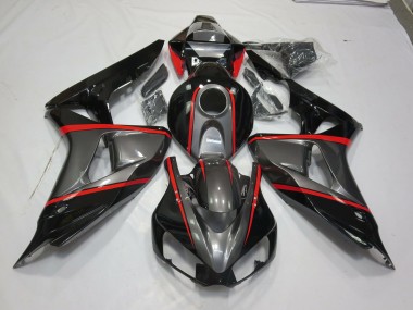Silver Black Red Pin Stripe 2006-2007 Honda CBR1000RR Fairings Factory