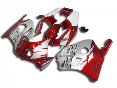 Silver Red and White 1990-1998 Honda CBR250RR Fairings Factory