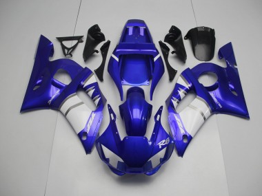 Silver White and Blue 1998-2002 Yamaha R6 Fairings Factory