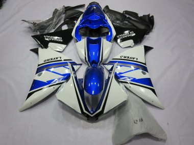 Silver White Yamalube 2013-2014 Yamaha R1 Fairings Factory