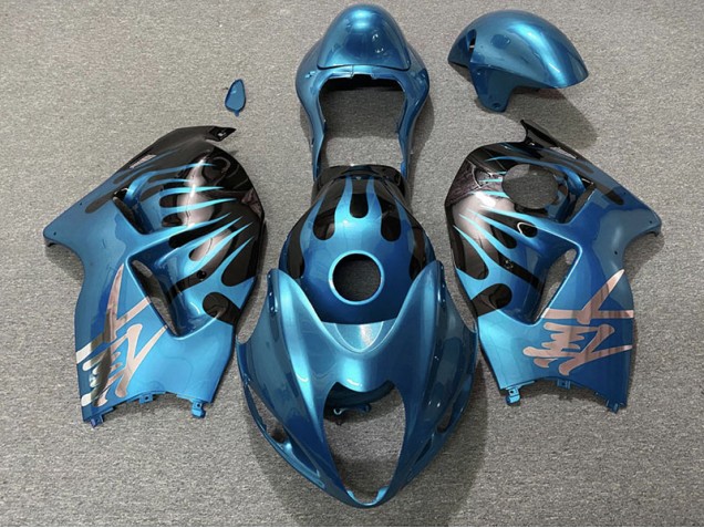 Sky Blue and Black 1997-2007 Suzuki GSXR 1300 Fairings Factory Sky Blue and Black 1997-2007 Suzuki GSXR 1300 Fairings Factory