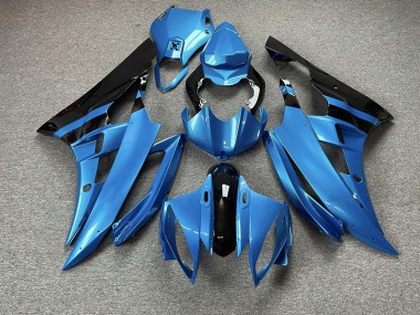 Sky Blue and Black 2006-2007 Yamaha R6 Fairings Factory