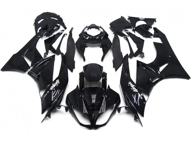 Slick Gloss Black 2009-2012 Kawasaki ZX6R Fairings Factory