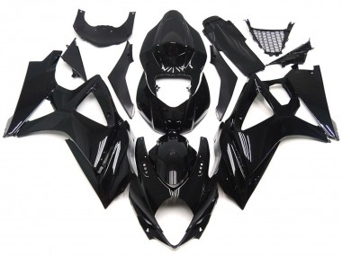 Slick Gloss Black Style 2007-2008 Suzuki GSXR 1000 Fairings Factory