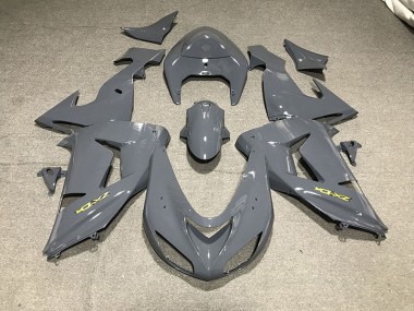 Smooth Gray & Yellow 2006-2007 Kawasaki ZX10R Fairings Factory
