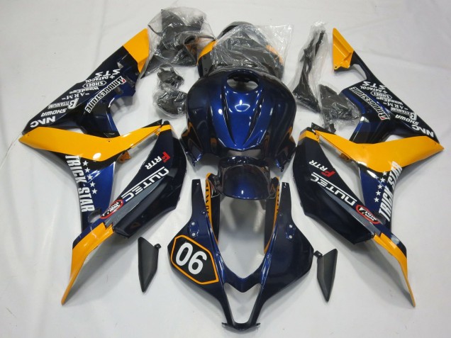 Special Deep Blue and Yellow 2007-2008 Honda CBR600RR Fairings Factory Special Deep Blue and Yellow 2007-2008 Honda CBR600RR Fairings Factory