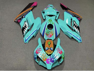 Teal Shark 2004-2005 Honda CBR1000RR Fairings Factory