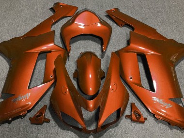 Tiger Orange 2007-2008 Kawasaki ZX6R Fairings Factory