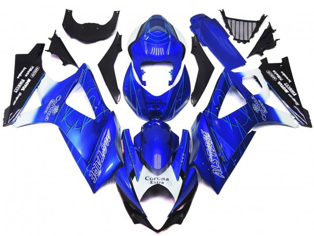 Vibrant Blue with White Corona 2007-2008 Suzuki GSXR 1000 Fairings Factory Vibrant Blue with White Corona 2007-2008 Suzuki GSXR 1000 Fairings Factory