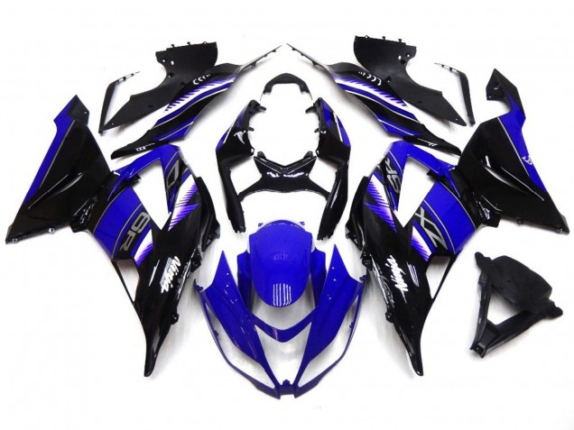 Vibrant Deep Blue and Black 2013-2018 Kawasaki ZX6R Fairings Factory Vibrant Deep Blue and Black 2013-2018 Kawasaki ZX6R Fairings Factory