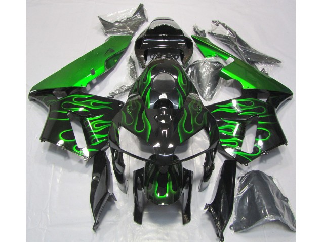 Vibrant Green Flame 2005-2006 Honda CBR600RR Fairings Factory Vibrant Green Flame 2005-2006 Honda CBR600RR Fairings Factory