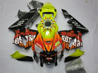 Vibrant Yellow Rossi 2005-2006 Honda CBR600RR Fairings Factory