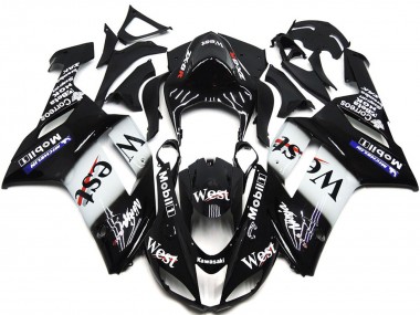 West Gloss Slick 2007-2008 Kawasaki ZX6R Fairings Factory