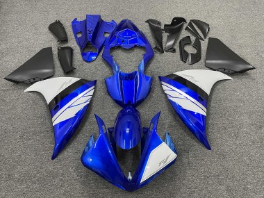 White and Blue Gloss with Black Lowers 2009-2012 Yamaha R1 Fairings Factory