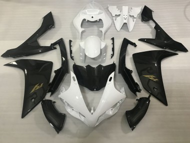 White and Carbon Style 2007-2008 Yamaha R1 Fairings Factory