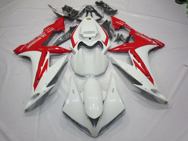 White and Red Style 2004-2006 Yamaha R1 Fairings Factory White and Red Style 2004-2006 Yamaha R1 Fairings Factory