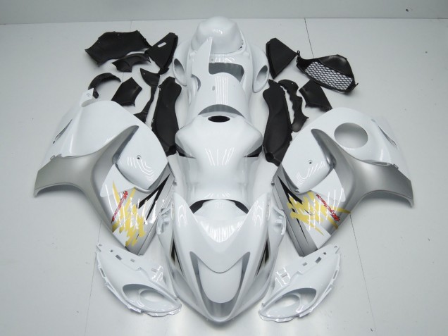 White and Silver 2008-2019 Suzuki GSXR 1300 Fairings Factory White and Silver 2008-2019 Suzuki GSXR 1300 Fairings Factory