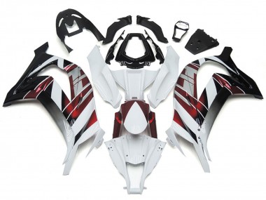 White and Silver 2016-2019 Kawasaki ZX10R Fairings Factory